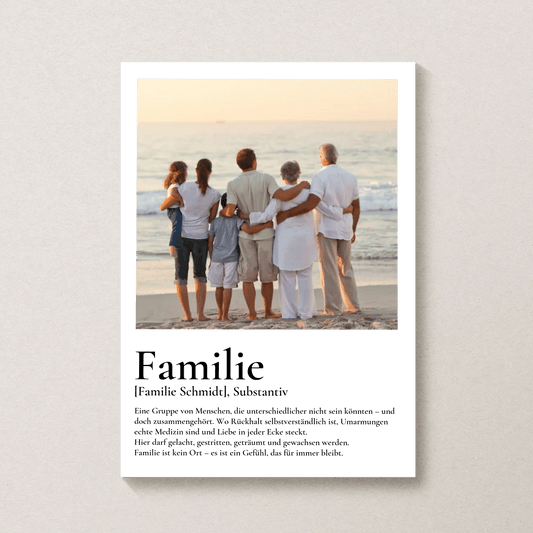 Familie - personalisiertes Definitions Poster mit Wunschfoto Little Mathilda Little Mathilda Poster
