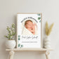 Geburtsposter Eukalyptus mit Geburtsdaten Little Mathilda Little Mathilda Poster