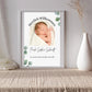 Geburtsposter Eukalyptus mit Geburtsdaten Little Mathilda Little Mathilda Poster