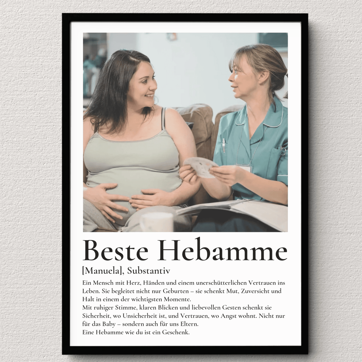 Geschenk Hebamme- personalisiertes Poster Beste Hebamme Little Mathilda Little Mathilda Poster