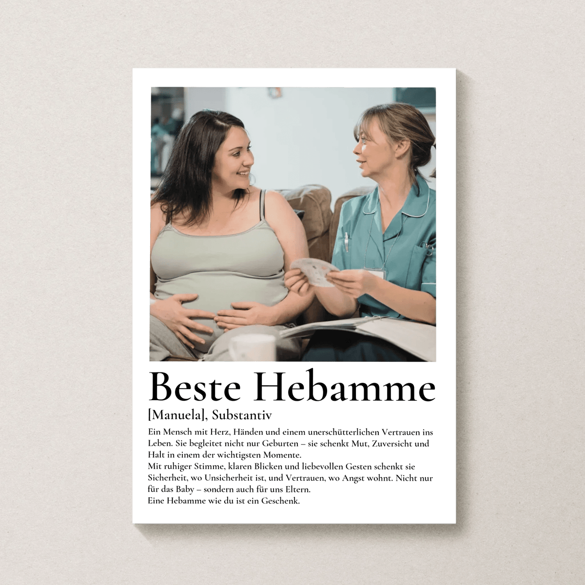 Geschenk Hebamme- personalisiertes Poster Beste Hebamme Little Mathilda Little Mathilda Poster