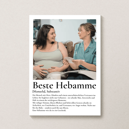 Geschenk Hebamme- personalisiertes Poster Beste Hebamme Little Mathilda Little Mathilda Poster