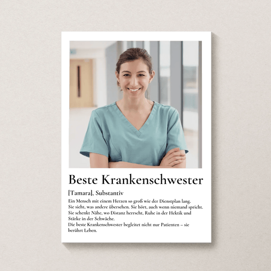 Geschenk Krankenschwester- personalisiertes Poster Beste Krankenschwester Little Mathilda Little Mathilda Poster