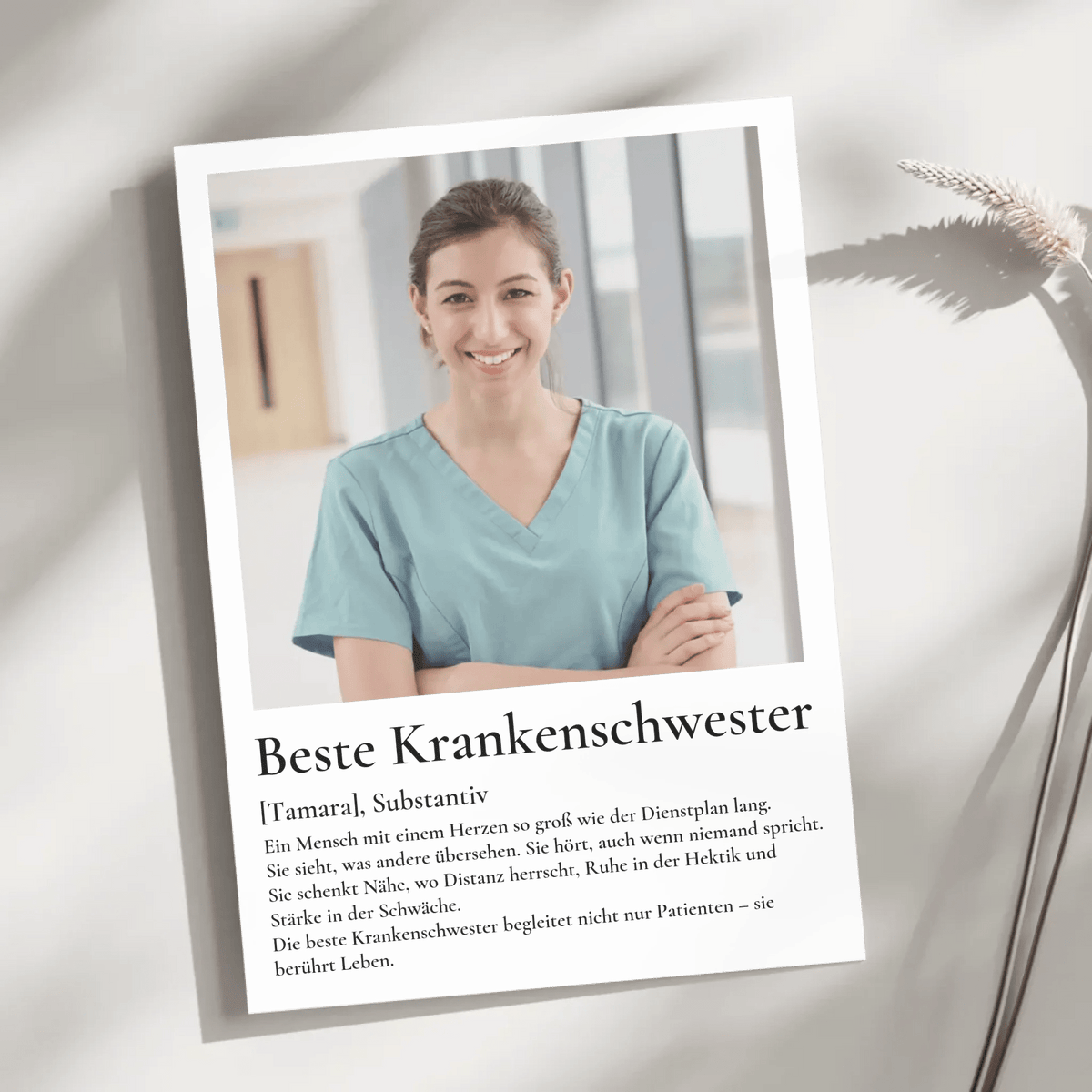 Geschenk Krankenschwester- personalisiertes Poster Beste Krankenschwester Little Mathilda Little Mathilda Poster