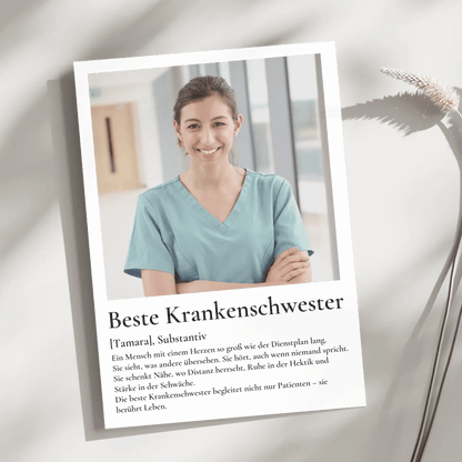 Geschenk Krankenschwester- personalisiertes Poster Beste Krankenschwester Little Mathilda Little Mathilda Poster