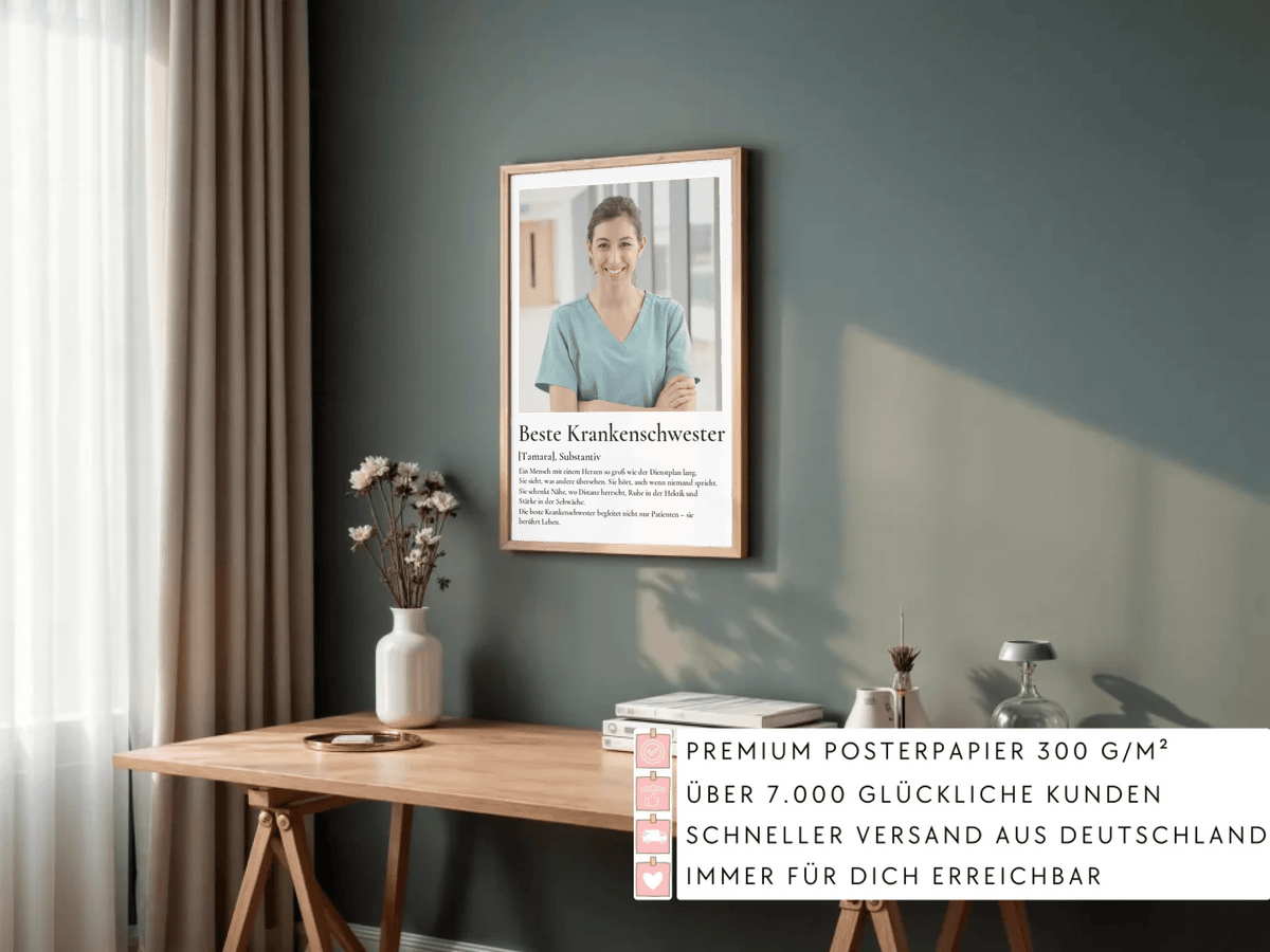 Geschenk Krankenschwester- personalisiertes Poster Beste Krankenschwester Little Mathilda Little Mathilda Poster