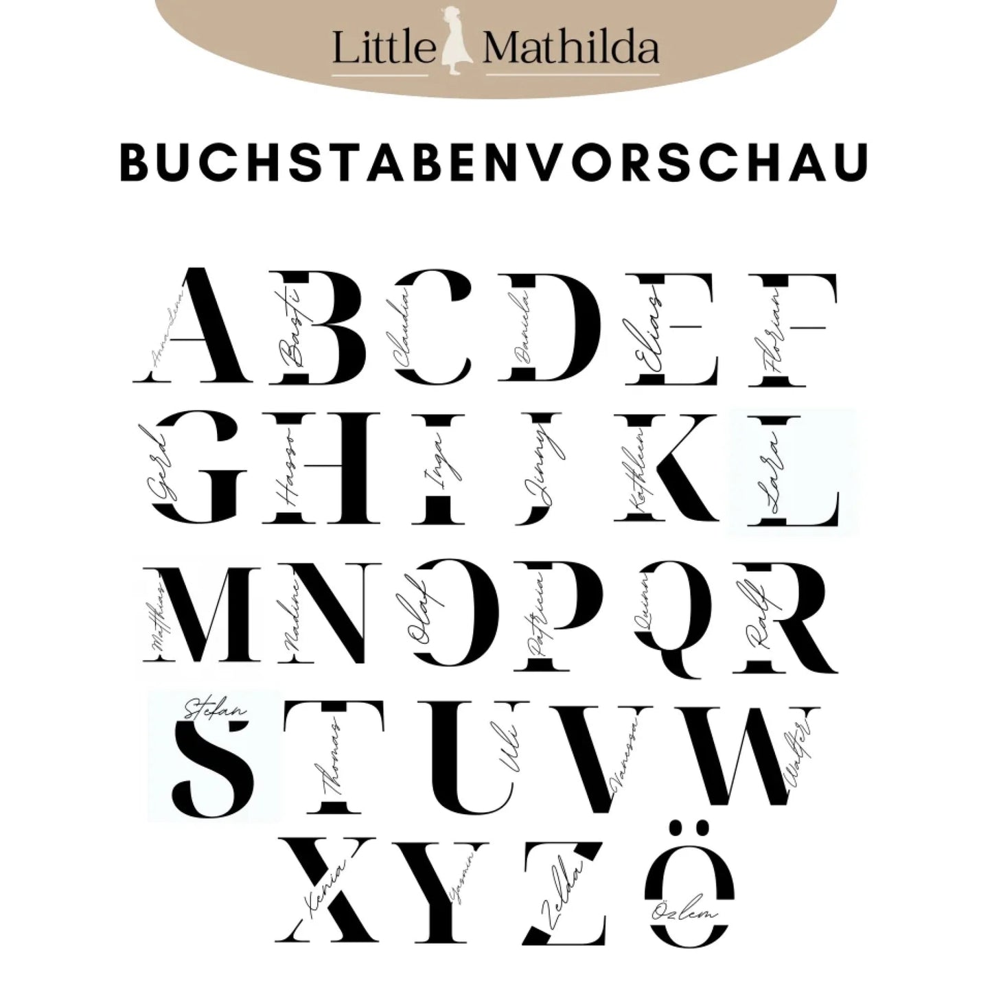 3er Set Personalisiertes Poster von Little Mathilda (8)
