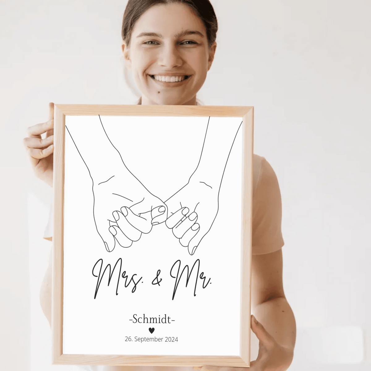 Hochzeitsposter: Mrs. & Mr. "haltende Hände" Little Mathilda Little Mathilda Poster