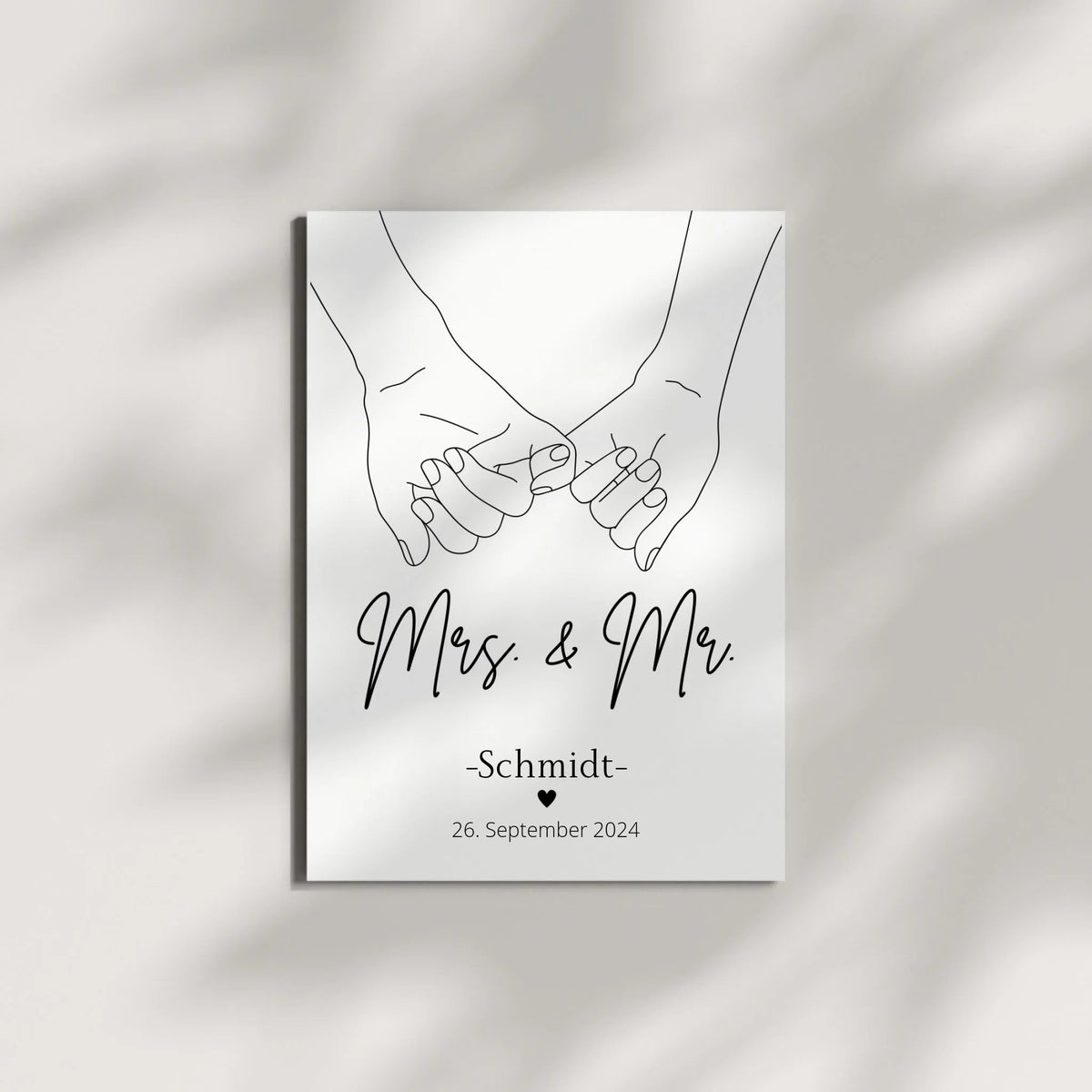 Hochzeitsposter: Mrs. & Mr. "haltende Hände" Little Mathilda Little Mathilda Poster