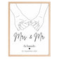 Hochzeitsposter: Mrs. & Mr. "haltende Hände" Little Mathilda Little Mathilda Poster