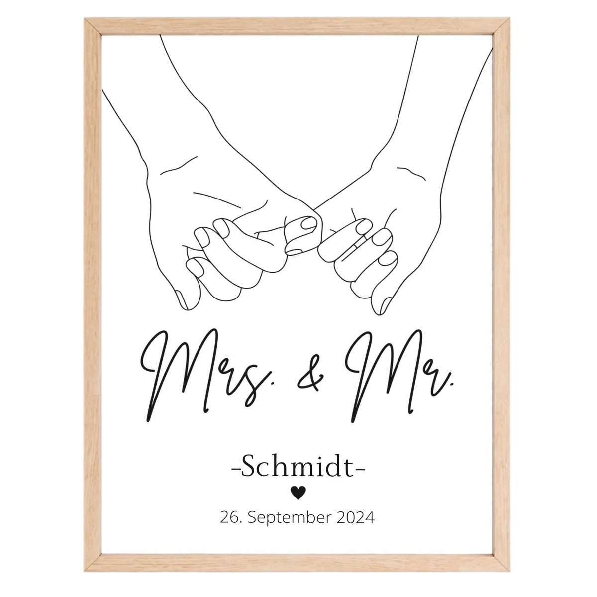 Hochzeitsposter: Mrs. & Mr. "haltende Hände" Little Mathilda Little Mathilda Poster