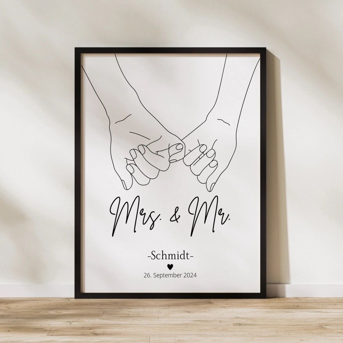 Hochzeitsposter: Mrs. & Mr. "haltende Hände" Little Mathilda Little Mathilda Poster