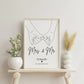 Hochzeitsposter: Mrs. & Mr. "haltende Hände" Little Mathilda Little Mathilda Poster