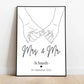 Hochzeitsposter: Mrs. & Mr. "haltende Hände" Little Mathilda Little Mathilda Poster