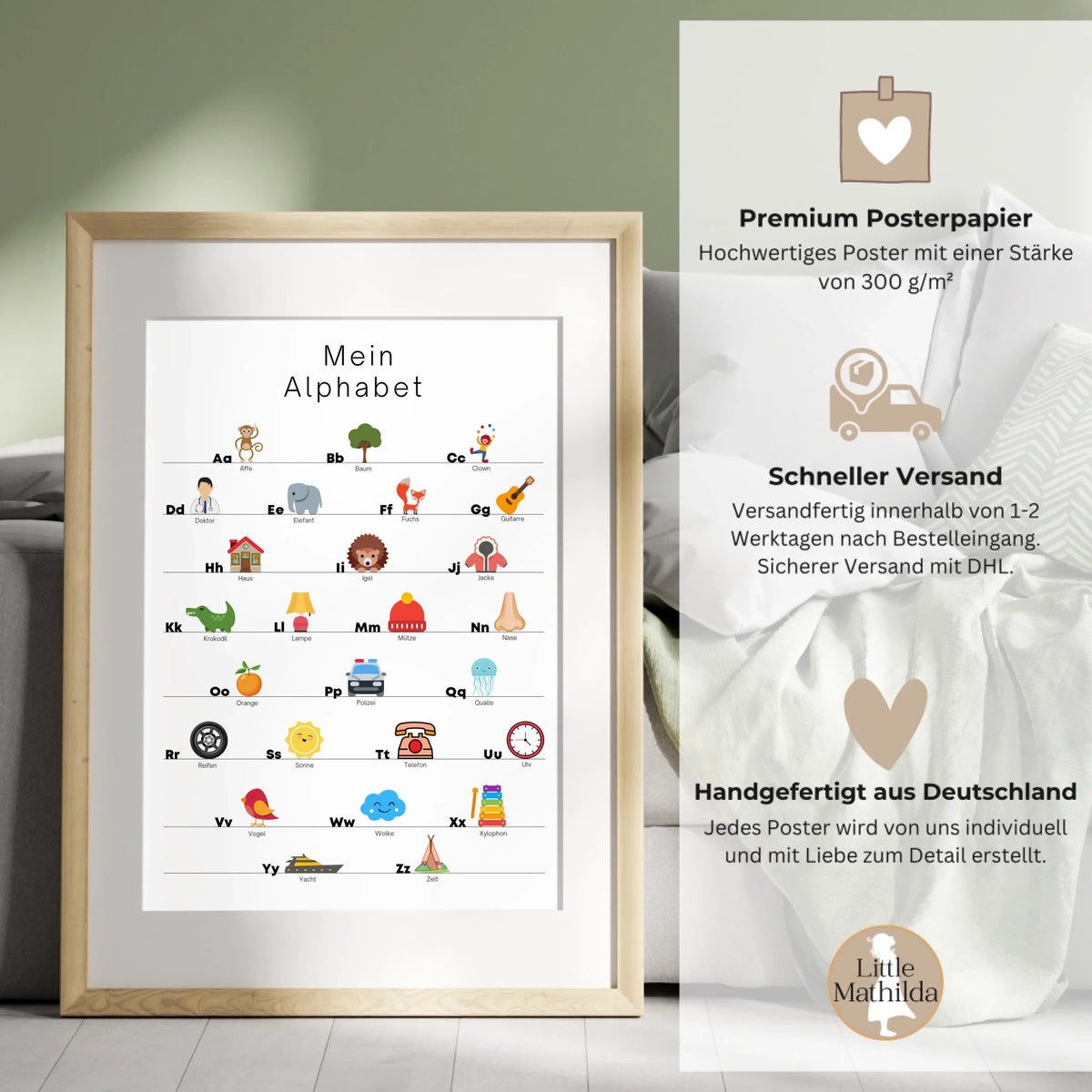 Kinderzimmerposter: Mein Alphabet Little Mathilda Little Mathilda Poster