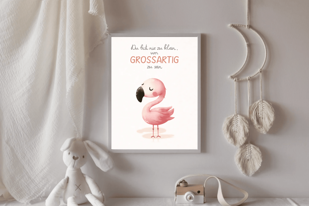 Kinderzimmerposter mit Tiermotiv – „Du bist nie zu klein, um großartig zu sein“ | Poster fürs Baby- & Kinderzimmer Little Mathilda Little Mathilda Poster