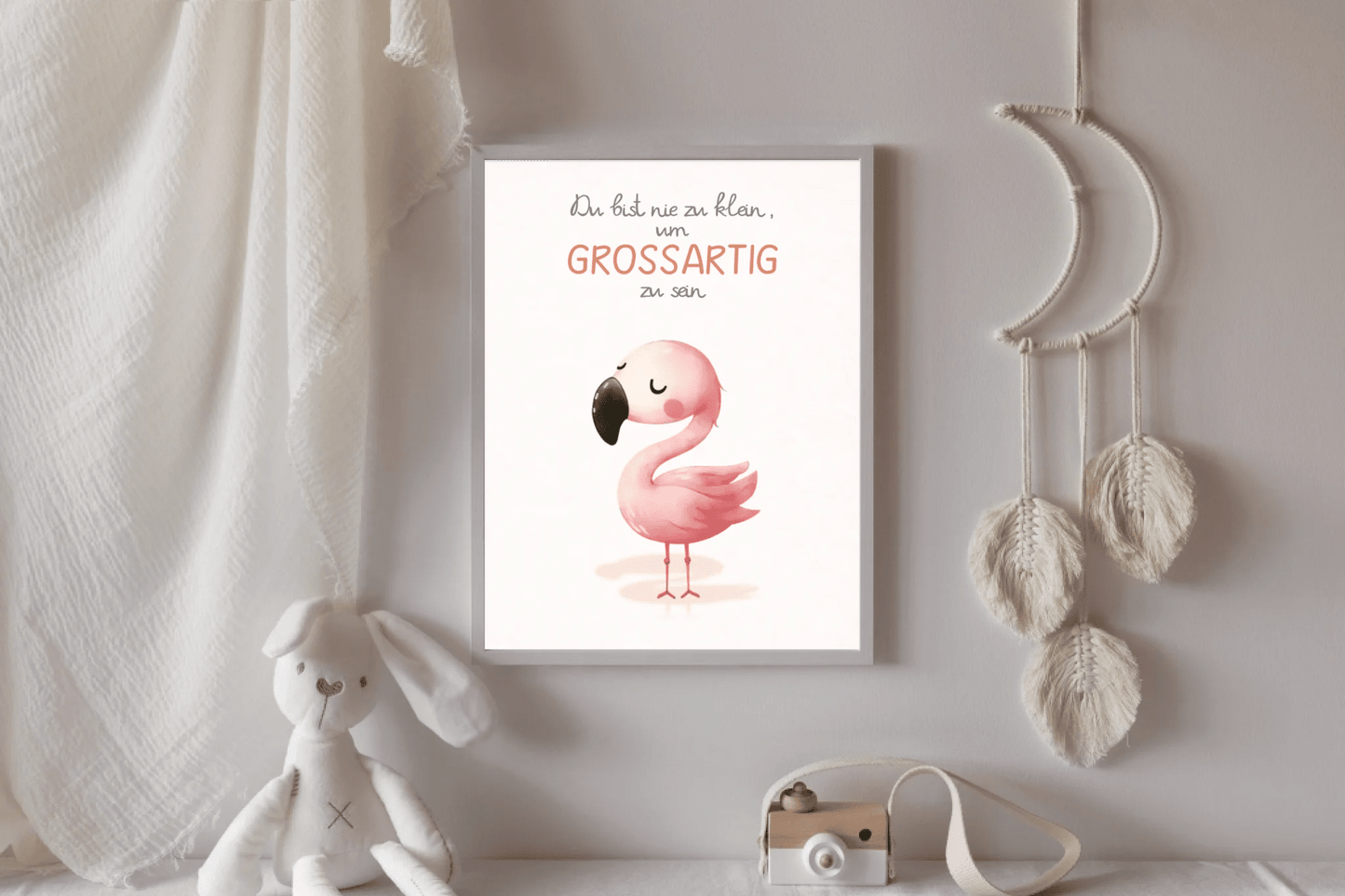 Kinderzimmerposter mit Tiermotiv – „Du bist nie zu klein, um großartig zu sein“ | Poster fürs Baby - & Kinderzimmer Little Mathilda Little Mathilda Poster