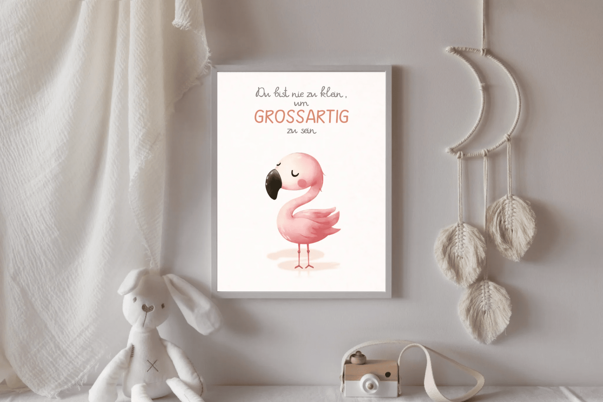 Kinderzimmerposter mit Tiermotiv – „Du bist nie zu klein, um großartig zu sein“ | Poster fürs Baby - & Kinderzimmer Little Mathilda Little Mathilda Poster