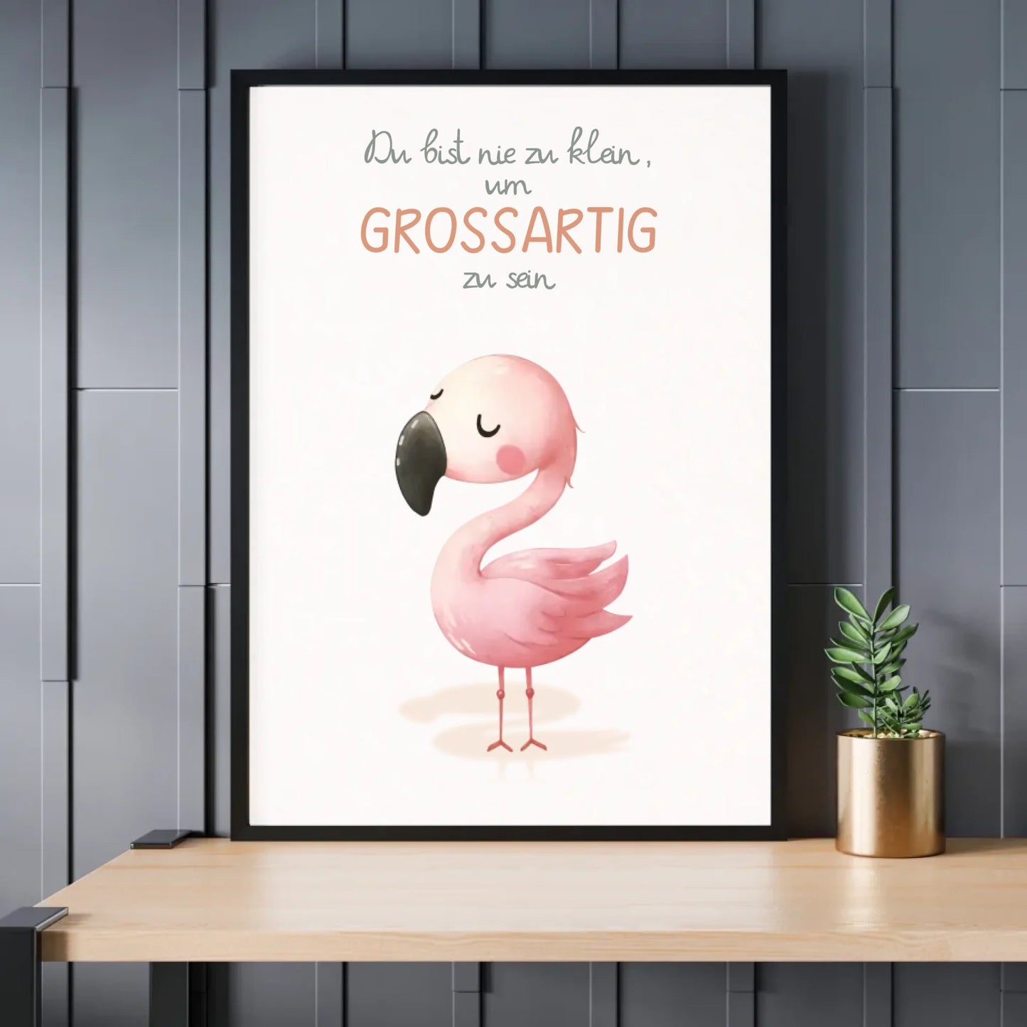 Kinderzimmerposter mit Tiermotiv – „Du bist nie zu klein, um großartig zu sein“ | Poster fürs Baby - & Kinderzimmer Little Mathilda Little Mathilda Poster