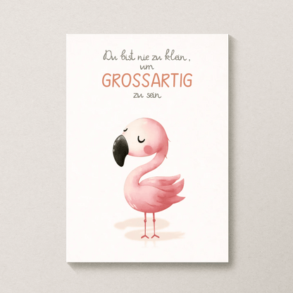 Kinderzimmerposter mit Tiermotiv – „Du bist nie zu klein, um großartig zu sein“ | Poster fürs Baby - & Kinderzimmer Little Mathilda Little Mathilda Poster