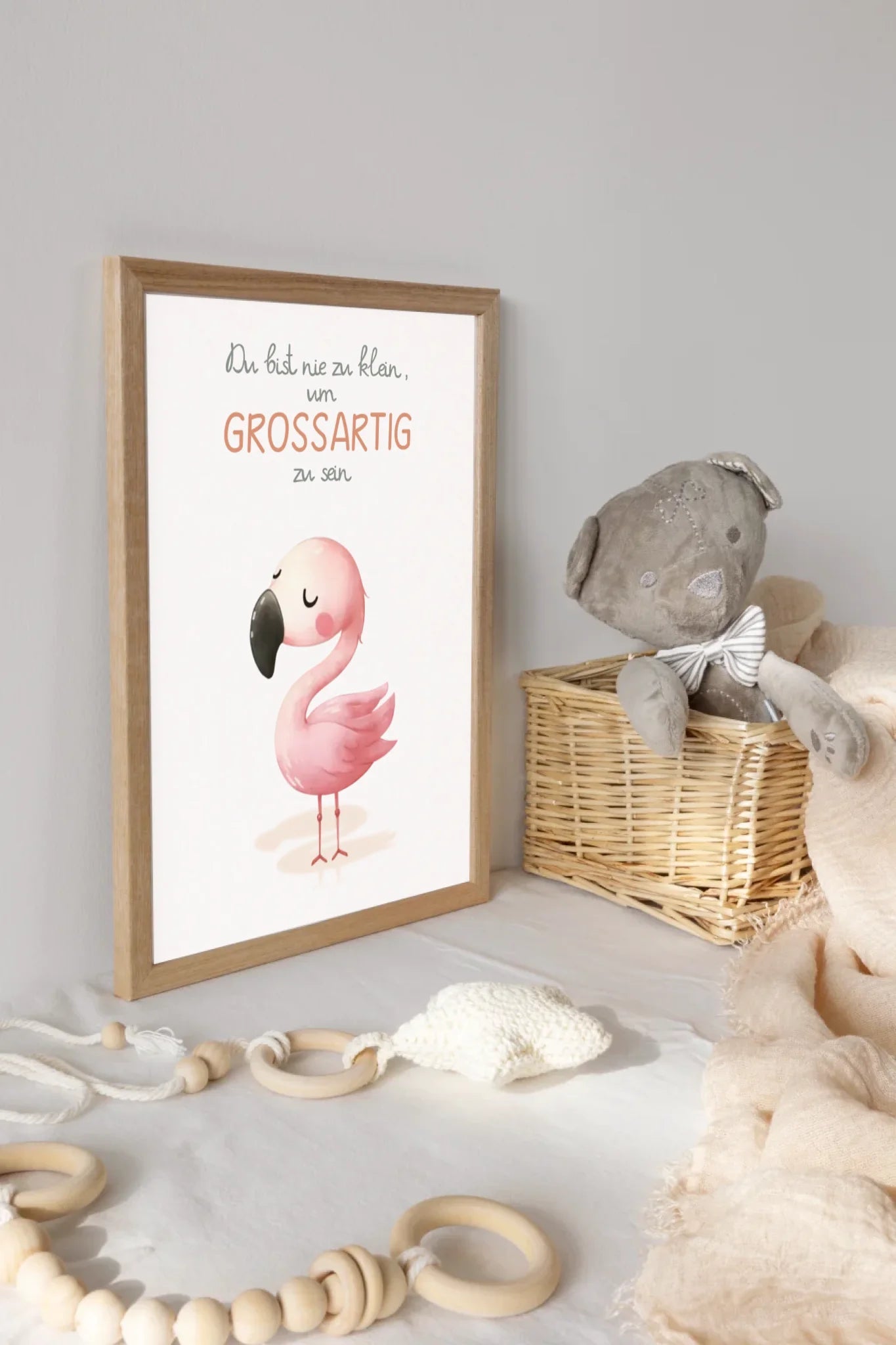 Kinderzimmerposter mit Tiermotiv – „Du bist nie zu klein, um großartig zu sein“ | Poster fürs Baby - & Kinderzimmer Little Mathilda Little Mathilda Poster