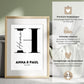 Minimalistisches Poster "HOME" in schwarz weiß mit Namen Little Mathilda Little Mathilda Poster