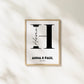 Minimalistisches Poster "HOME" in schwarz weiß mit Namen Little Mathilda Little Mathilda Poster