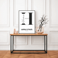 Minimalistisches Poster "HOME" in schwarz weiß mit Namen Little Mathilda Little Mathilda Poster