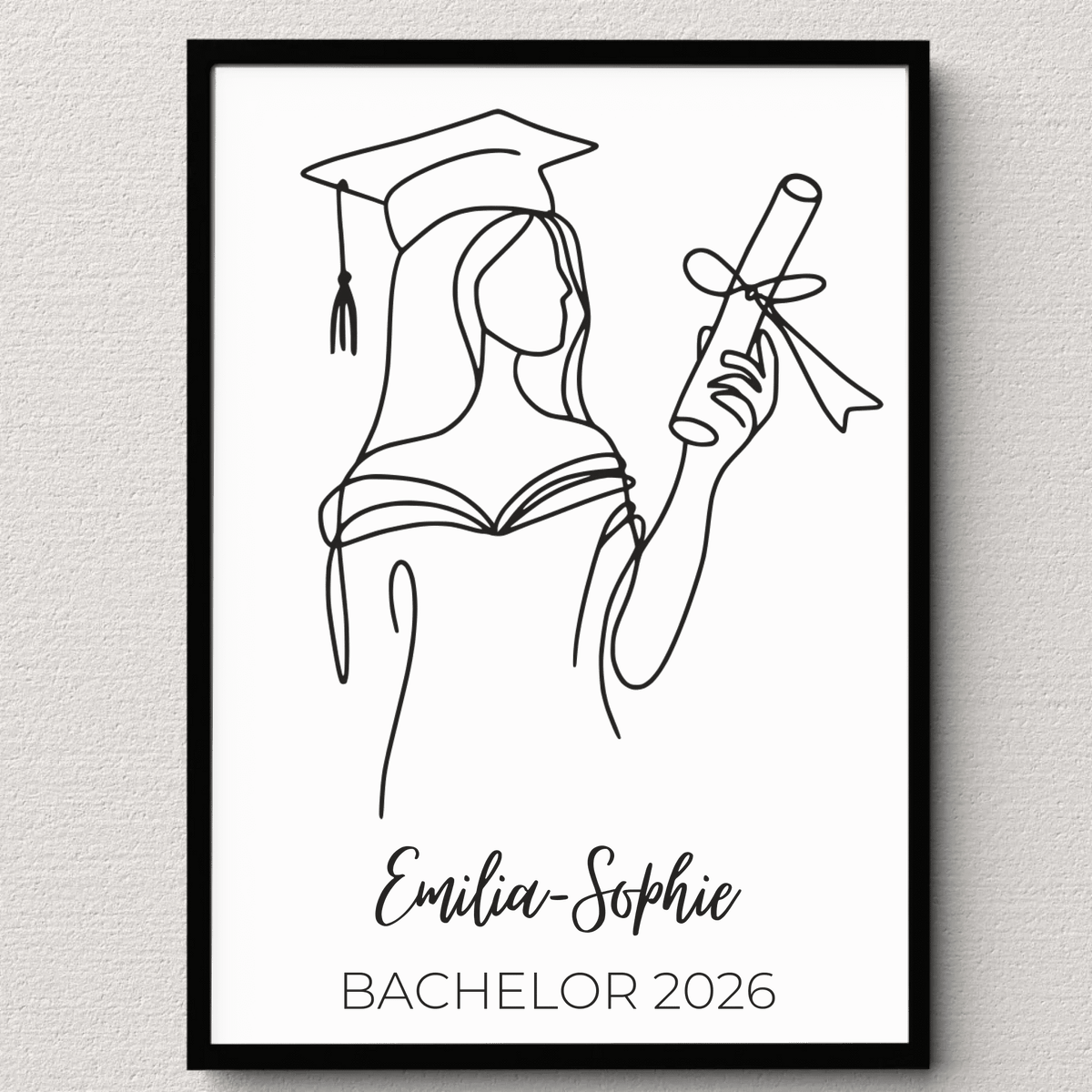 Personalisierte Abschluss-Poster 2026 mit Namen – Geschenk zum Schulabschluss Little Mathilda Little Mathilda Poster