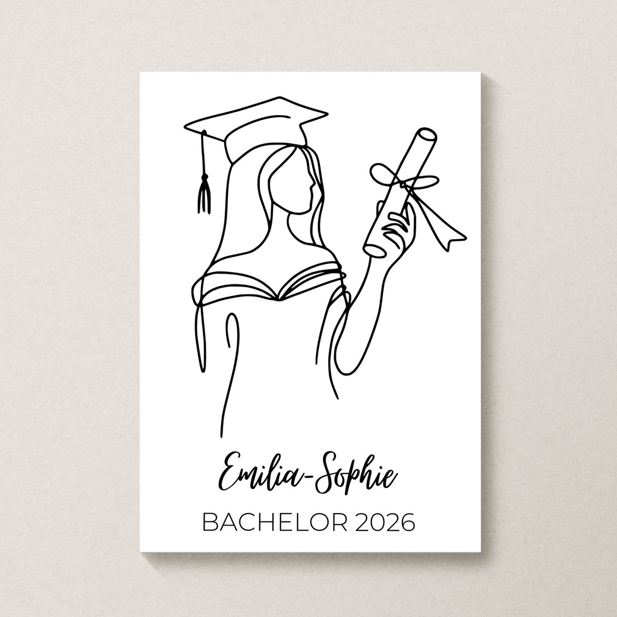 Personalisierte Abschluss-Poster 2026 mit Namen – Geschenk zum Schulabschluss Little Mathilda Little Mathilda Poster