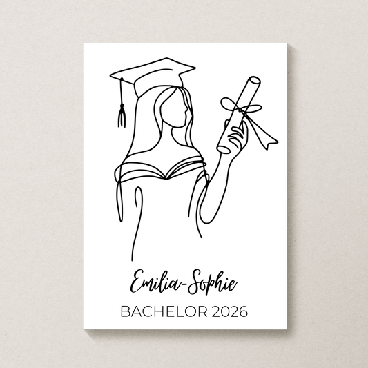 Personalisierte Abschluss-Poster 2026 mit Namen – Geschenk zum Schulabschluss Little Mathilda Little Mathilda Poster