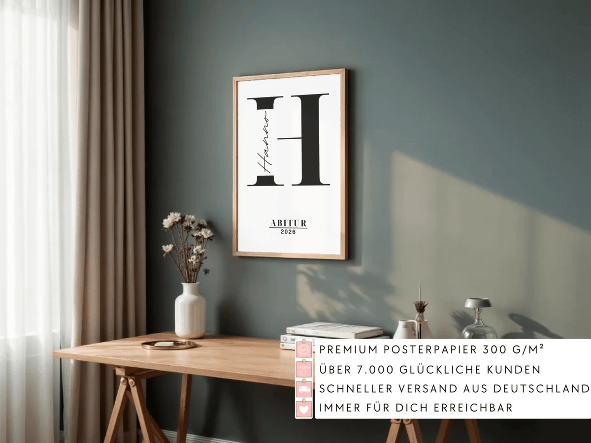 Personalisiertes Abschluss-Poster mit Namen – Geschenk zum Schulabschluss Little Mathilda Little Mathilda Poster