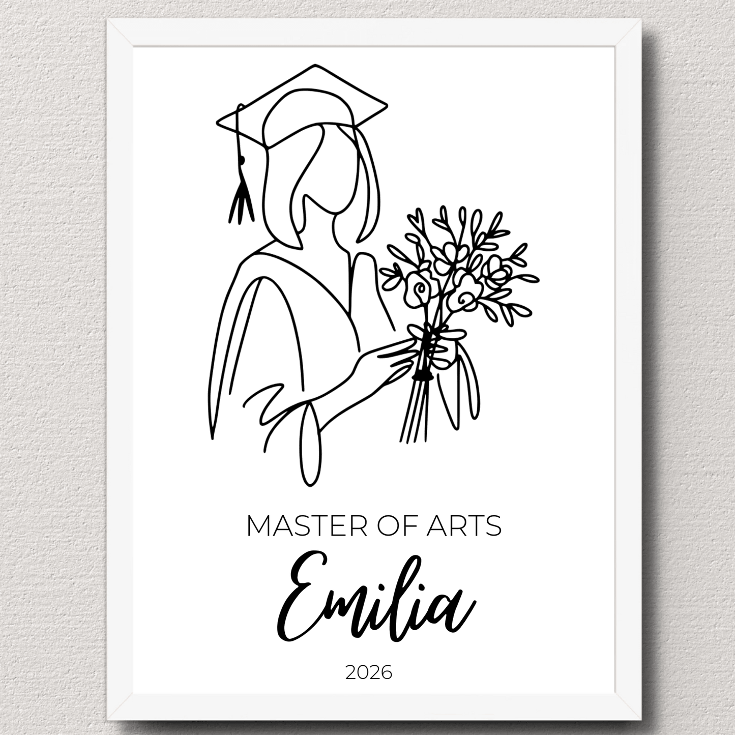 Personalisiertes Abschlussposter 2026 mit Name, Abschluss & Jahr Little Mathilda Little Mathilda Poster