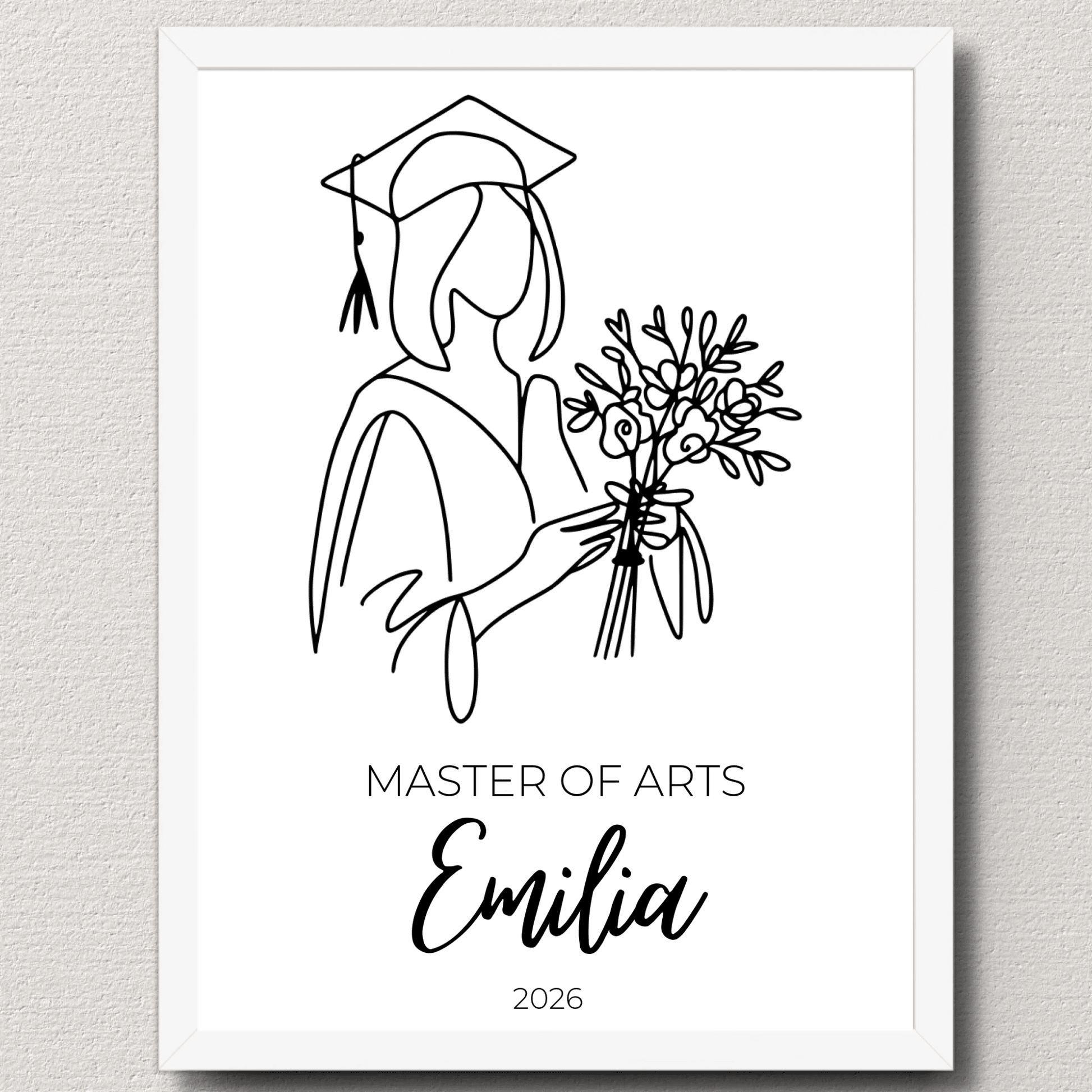 Personalisiertes Abschlussposter 2026 mit Name, Abschluss & Jahr Little Mathilda Little Mathilda Poster