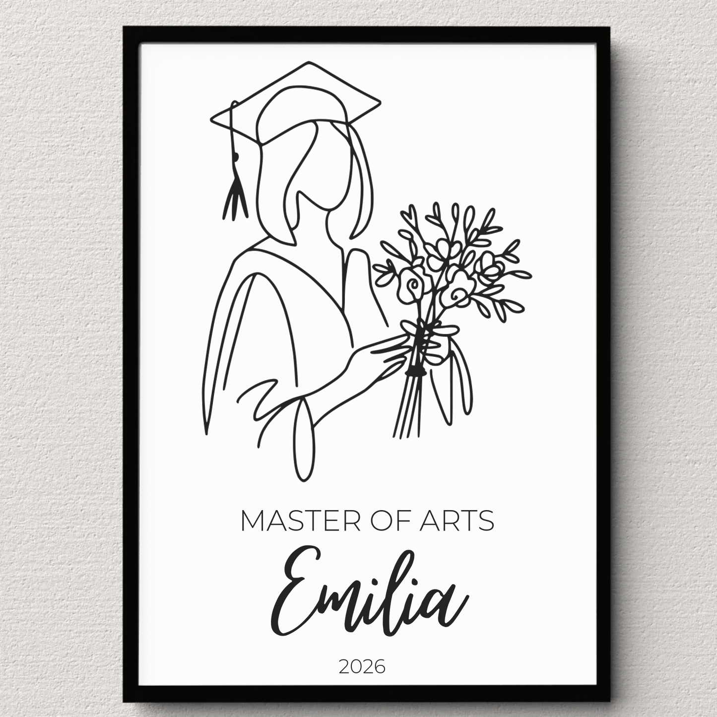 Personalisiertes Abschlussposter 2026 mit Name, Abschluss & Jahr Little Mathilda Little Mathilda Poster