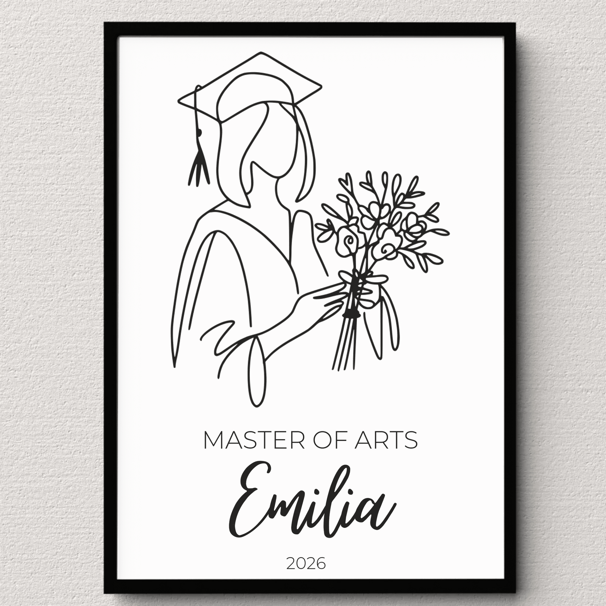 Personalisiertes Abschlussposter 2026 mit Name, Abschluss & Jahr Little Mathilda Little Mathilda Poster