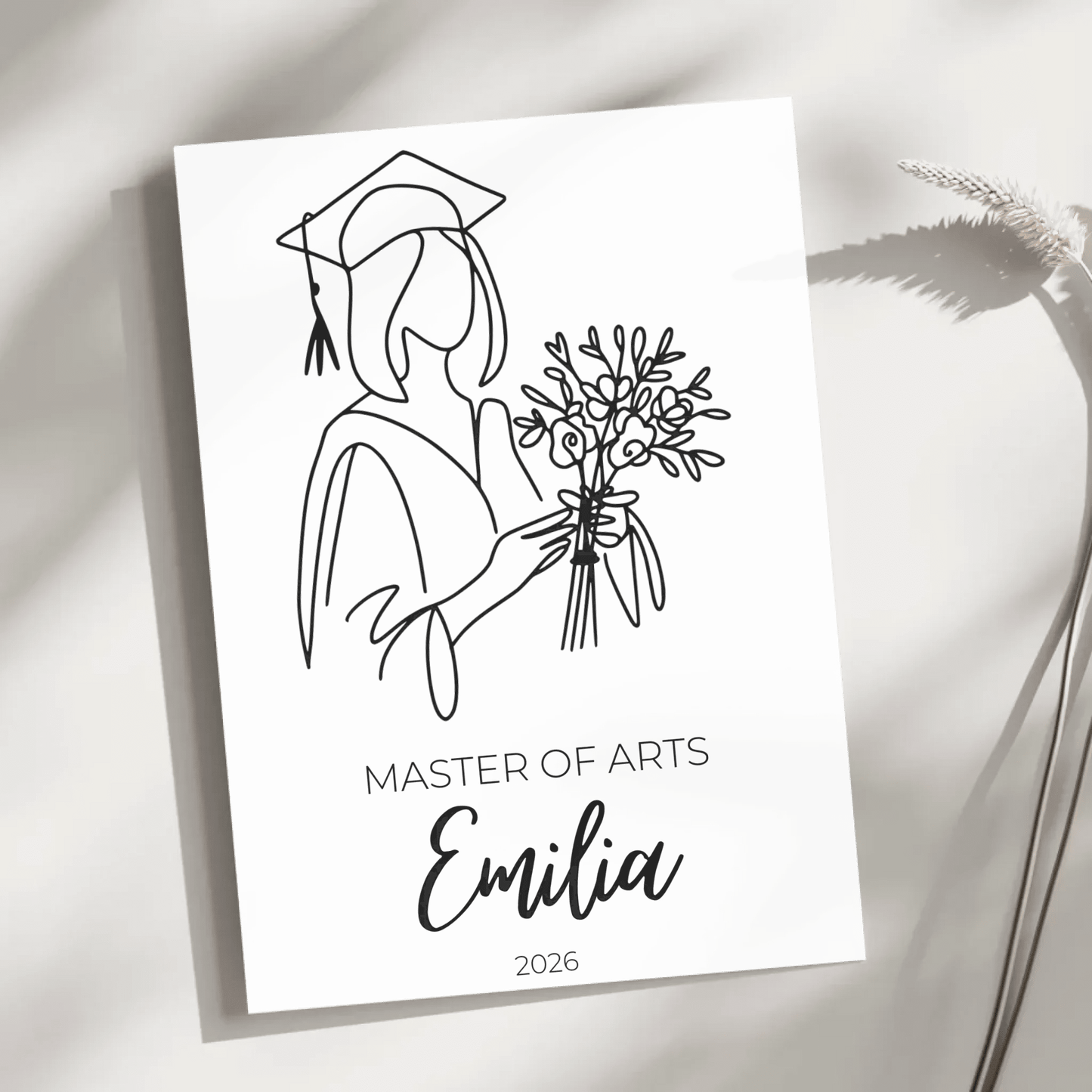 Personalisiertes Abschlussposter 2026 mit Name, Abschluss & Jahr Little Mathilda Little Mathilda Poster