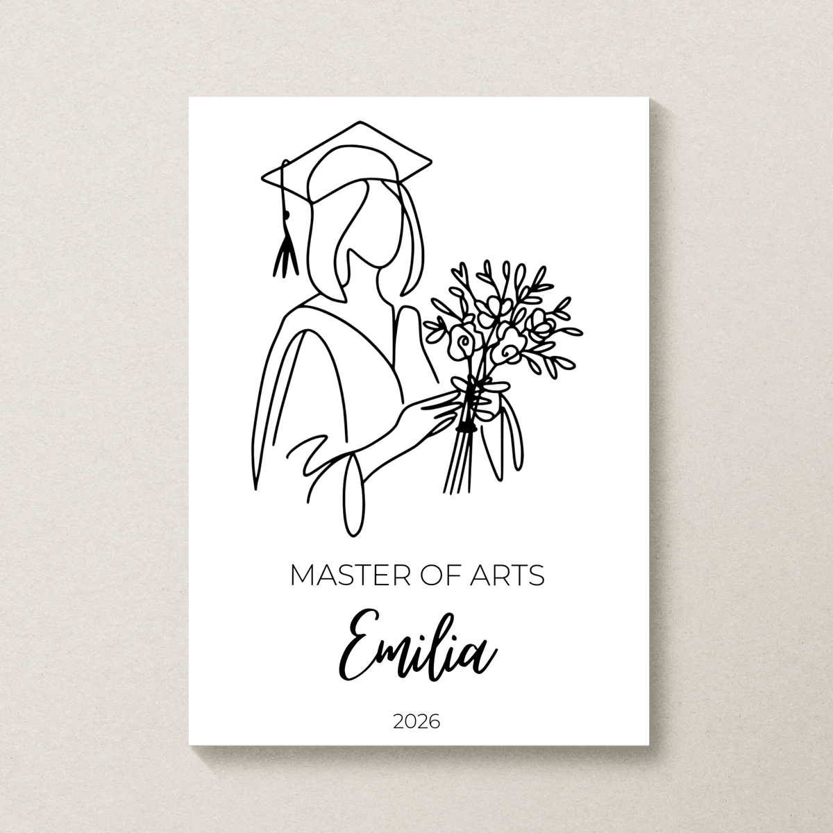 Personalisiertes Abschlussposter 2026 mit Name, Abschluss & Jahr Little Mathilda Little Mathilda Poster
