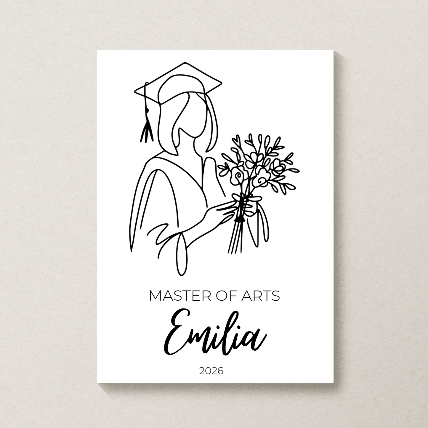 Personalisiertes Abschlussposter 2026 mit Name, Abschluss & Jahr Little Mathilda Little Mathilda Poster