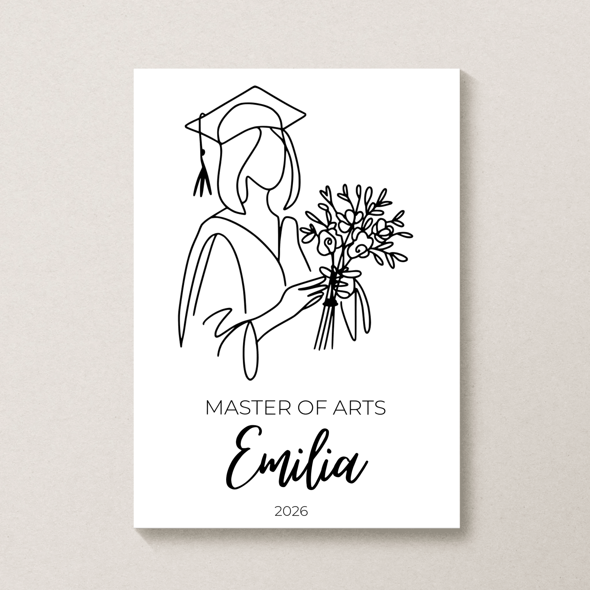 Personalisiertes Abschlussposter 2026 mit Name, Abschluss & Jahr Little Mathilda Little Mathilda Poster