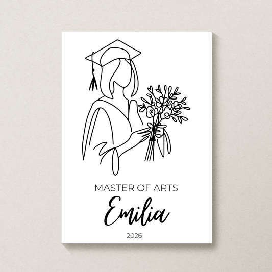 Personalisiertes Abschlussposter 2026 mit Name, Abschluss & Jahr Little Mathilda Little Mathilda Poster