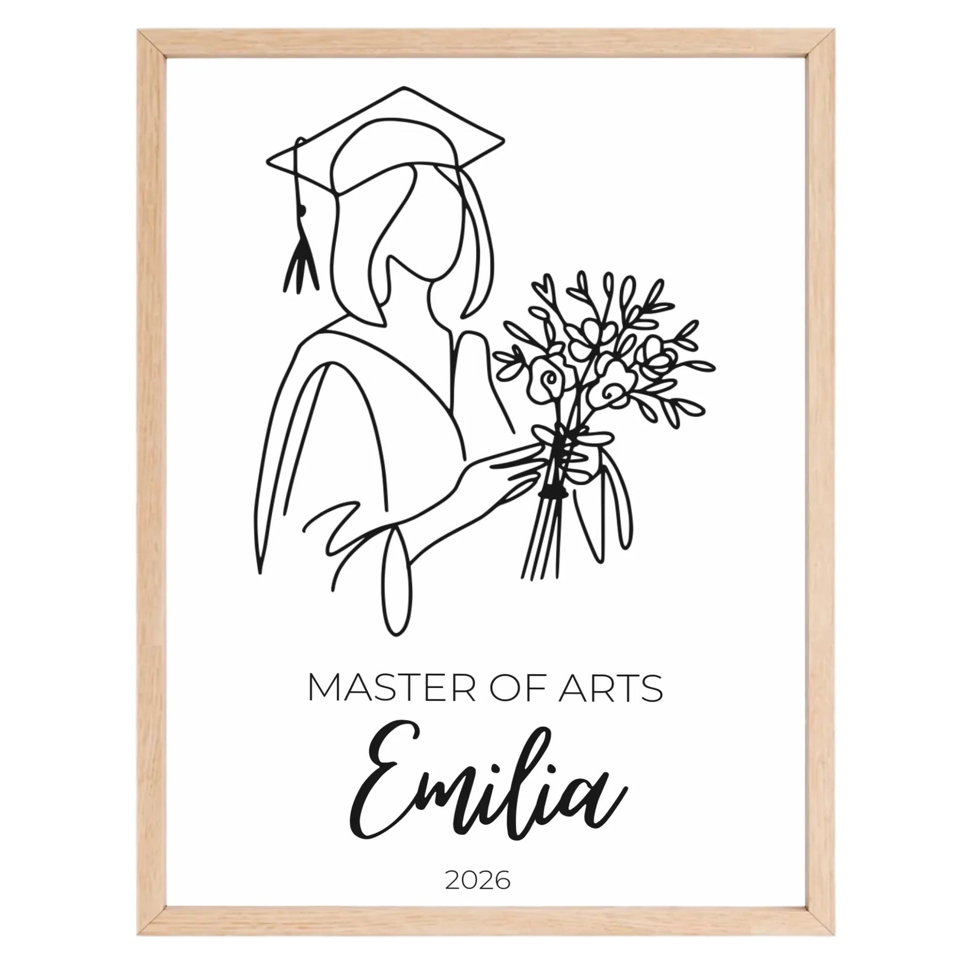 Personalisiertes Abschlussposter 2026 mit Name, Abschluss & Jahr Little Mathilda Little Mathilda Poster