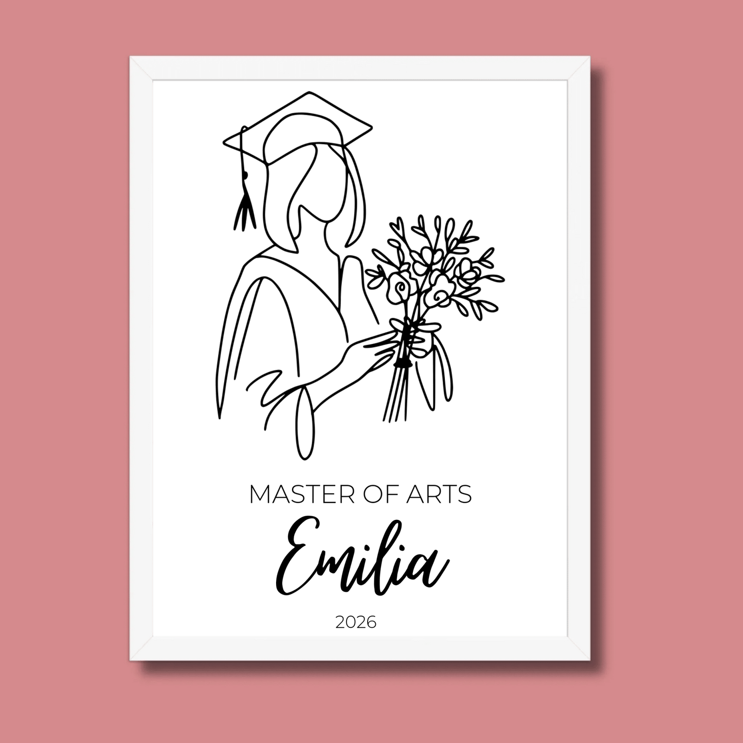 Personalisiertes Abschlussposter 2026 mit Name, Abschluss & Jahr Little Mathilda Little Mathilda Poster