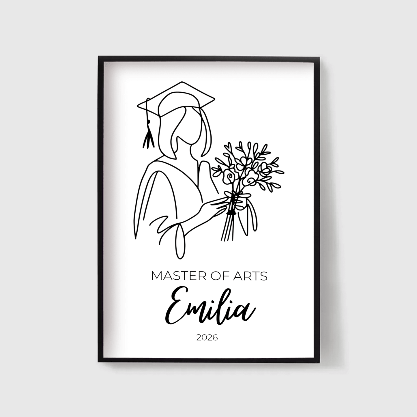 Personalisiertes Abschlussposter 2026 mit Name, Abschluss & Jahr Little Mathilda Little Mathilda Poster