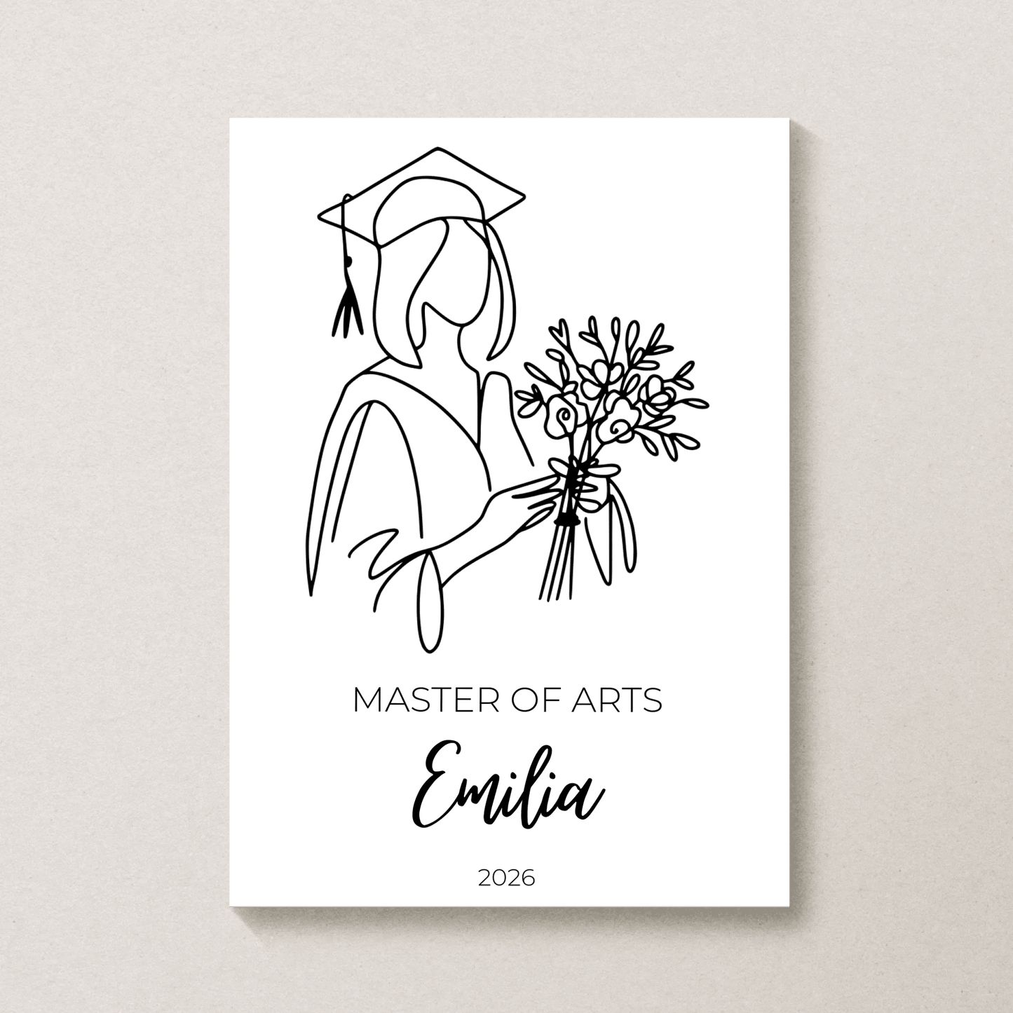 Personalisiertes Abschlussposter 2026 mit Name, Abschluss & Jahr Little Mathilda Little Mathilda Poster