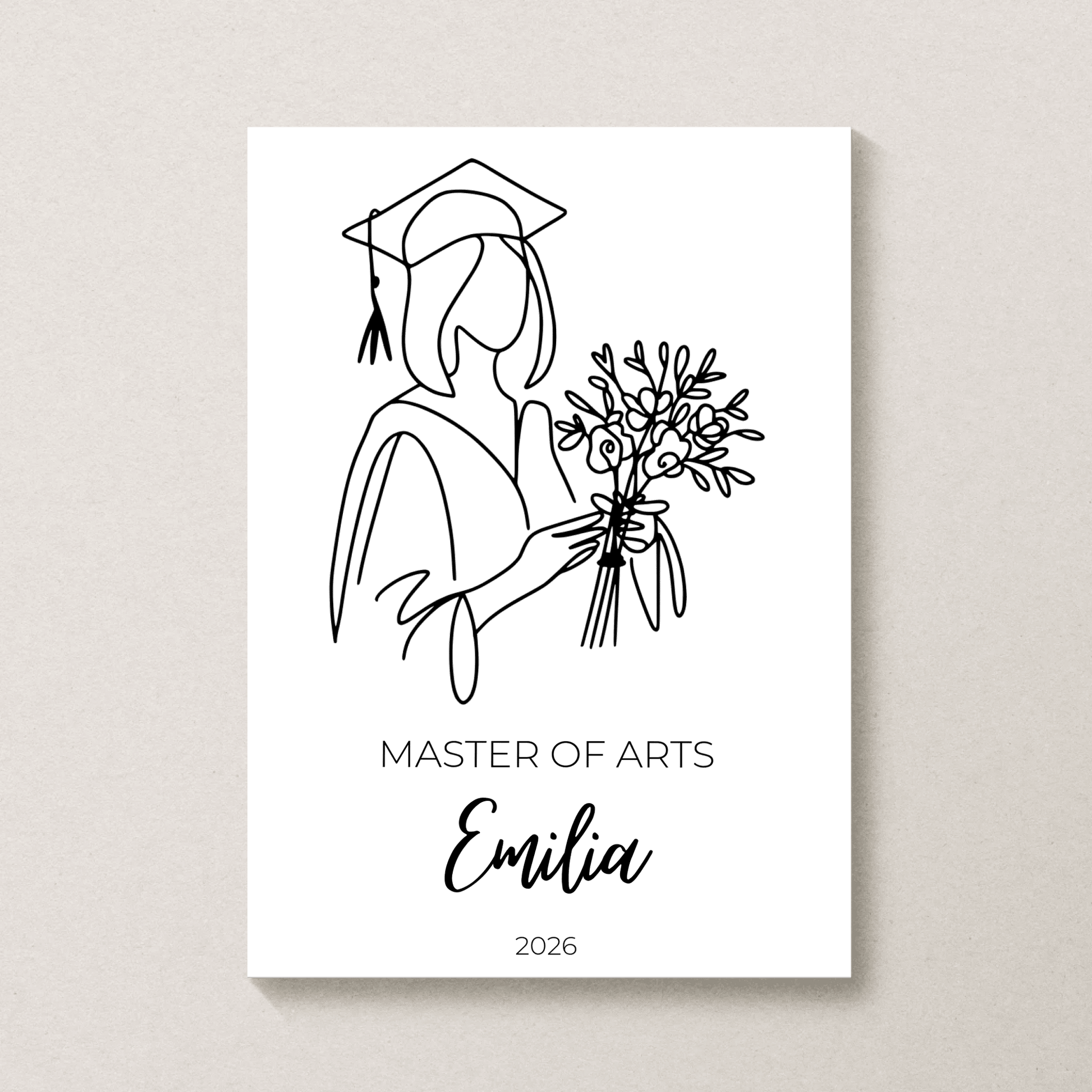 Personalisiertes Abschlussposter 2026 mit Name, Abschluss & Jahr Little Mathilda Little Mathilda Poster