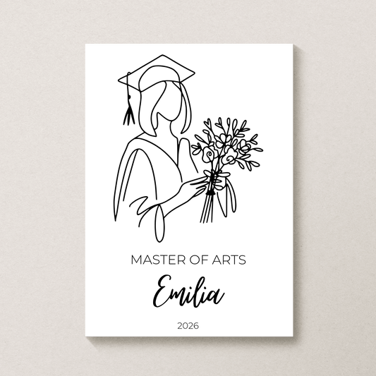 Personalisiertes Abschlussposter 2026 mit Name, Abschluss & Jahr Little Mathilda Little Mathilda Poster