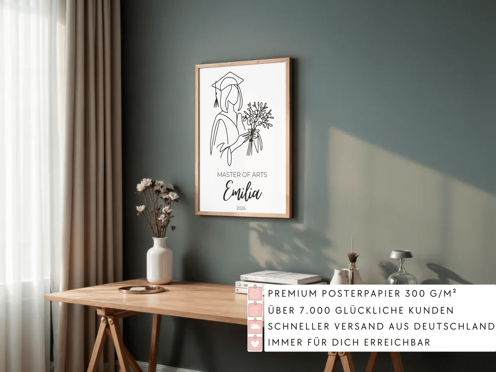 Personalisiertes Abschlussposter 2026 mit Name, Abschluss & Jahr Little Mathilda Little Mathilda Poster