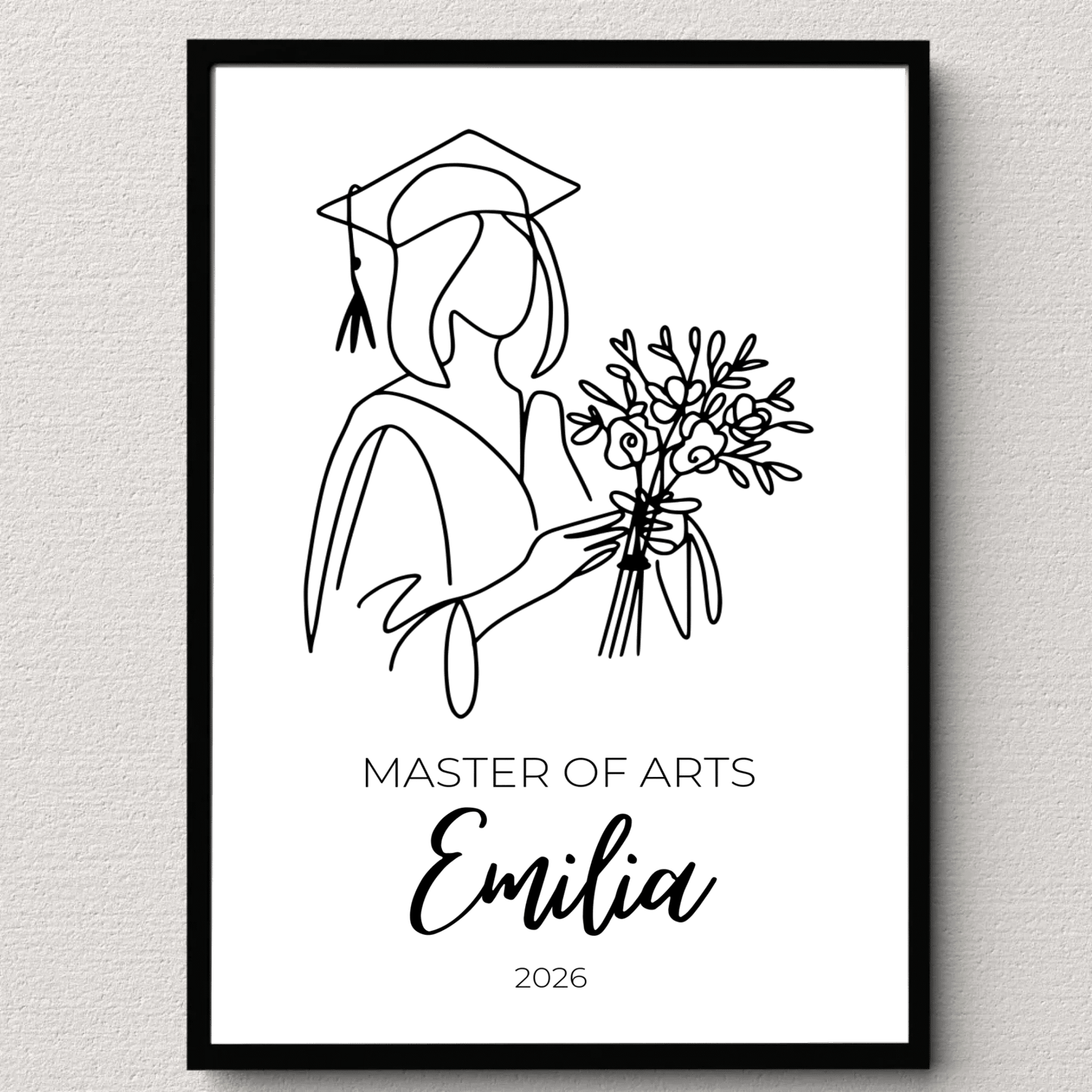 Personalisiertes Abschlussposter 2026 mit Name, Abschluss & Jahr Little Mathilda Little Mathilda Poster