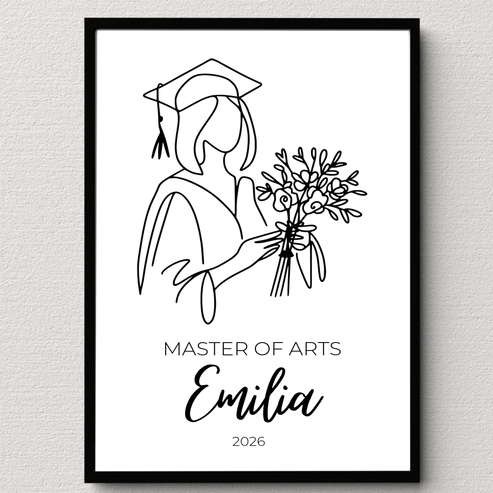 Personalisiertes Abschlussposter 2026 mit Name, Abschluss & Jahr Little Mathilda Little Mathilda Poster